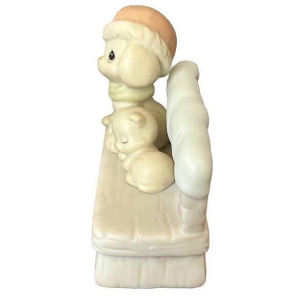 Precious Moments Sugar Town 529540 Dog & Kitten On Bench Figurine Vtg Christmas - Picture 6 of 12